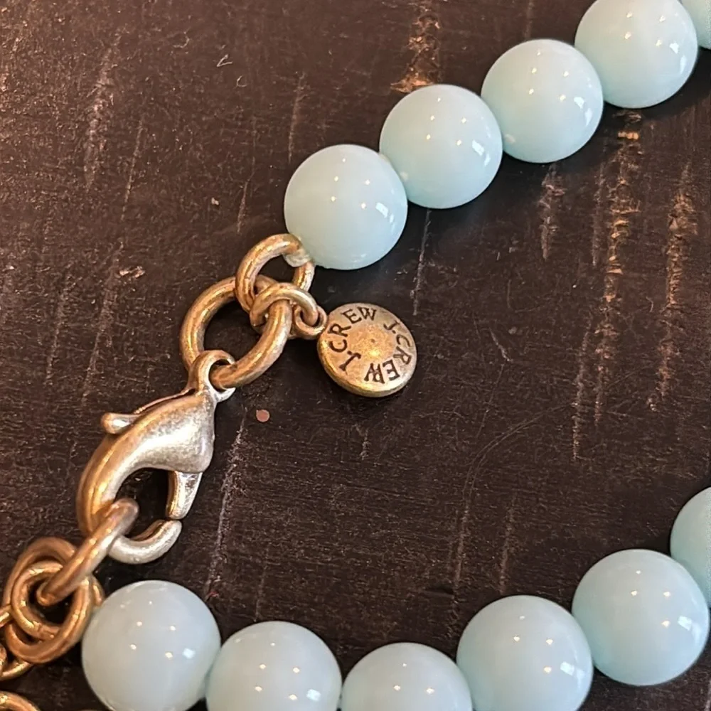 J. Crew Statement Having a Ball Bead Beaded Necklace in Aqua​